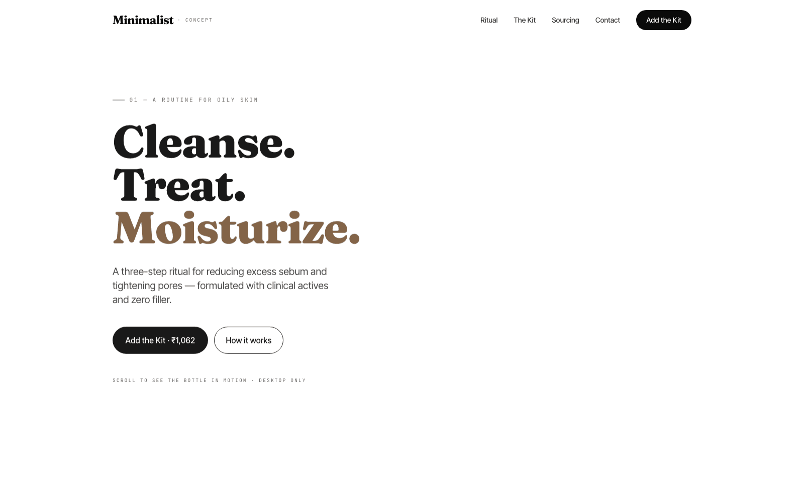 Minimalist · Oily Skincare Kit